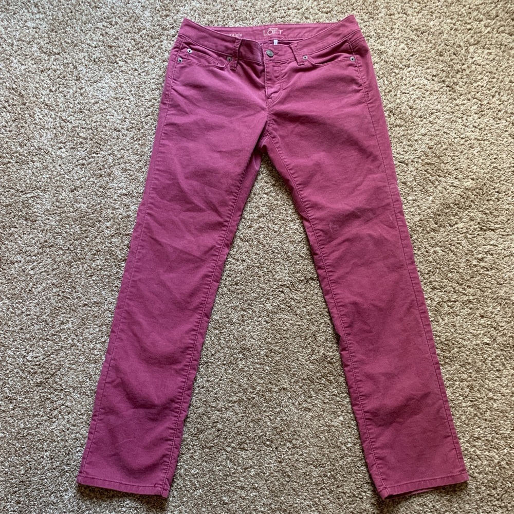 Loft Fuchsia Corduroy Jeans